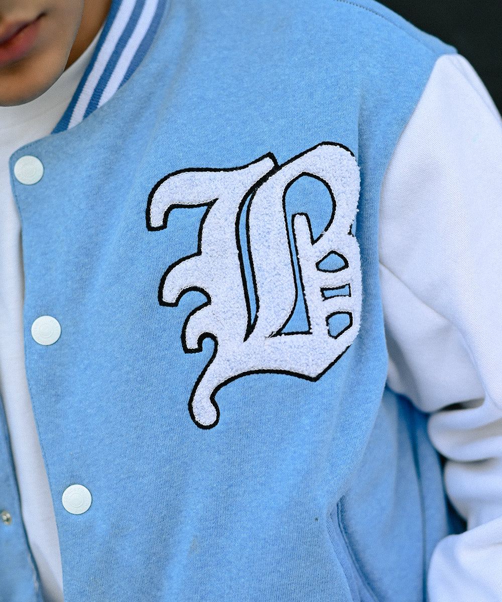 LA Sky Blue Letterman Jacket | Varsity Jackets | Zaavs Wardrobe | Unisex