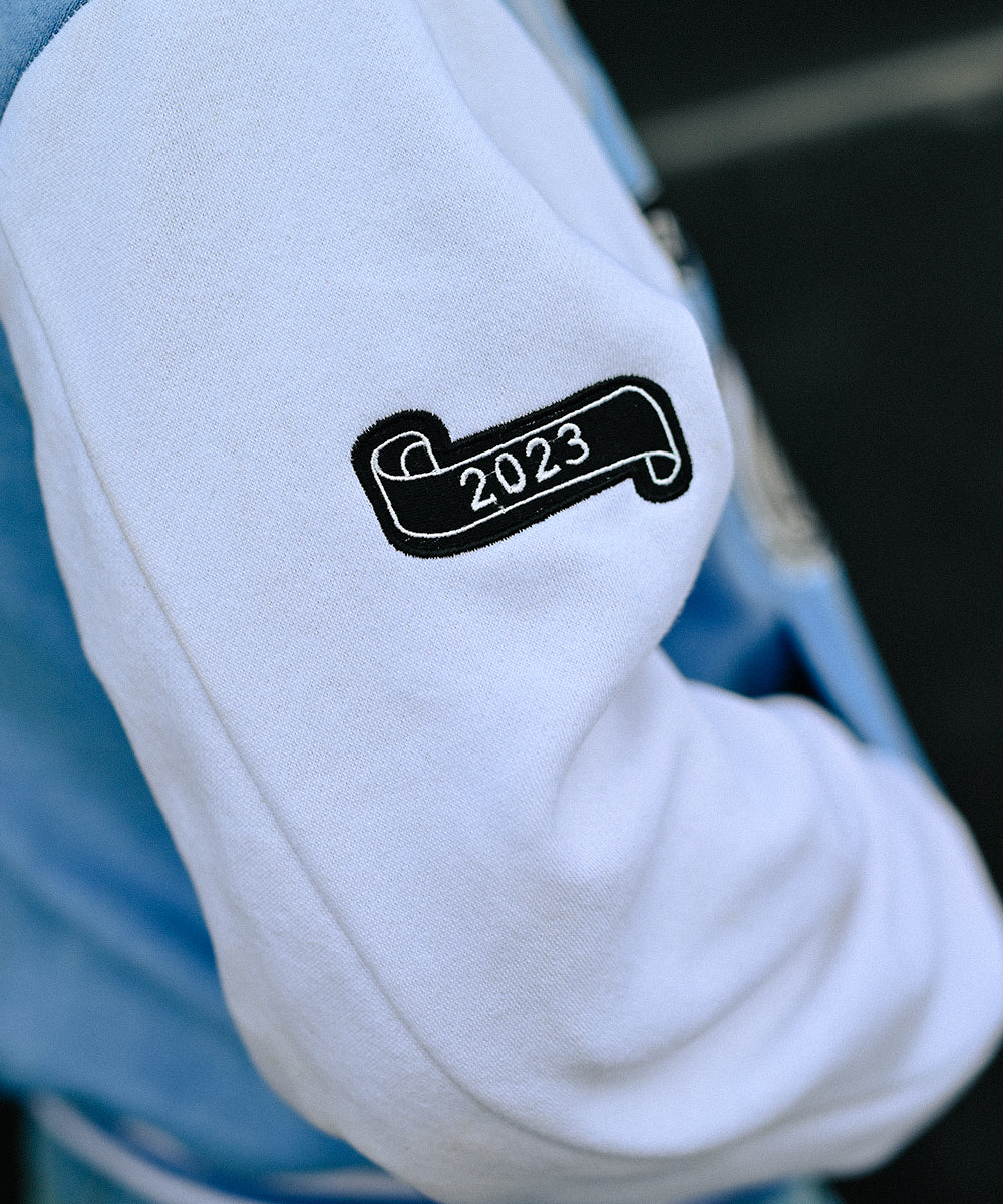 LA Sky Blue Letterman Jacket | Varsity Jackets | Zaavs Wardrobe | Unisex