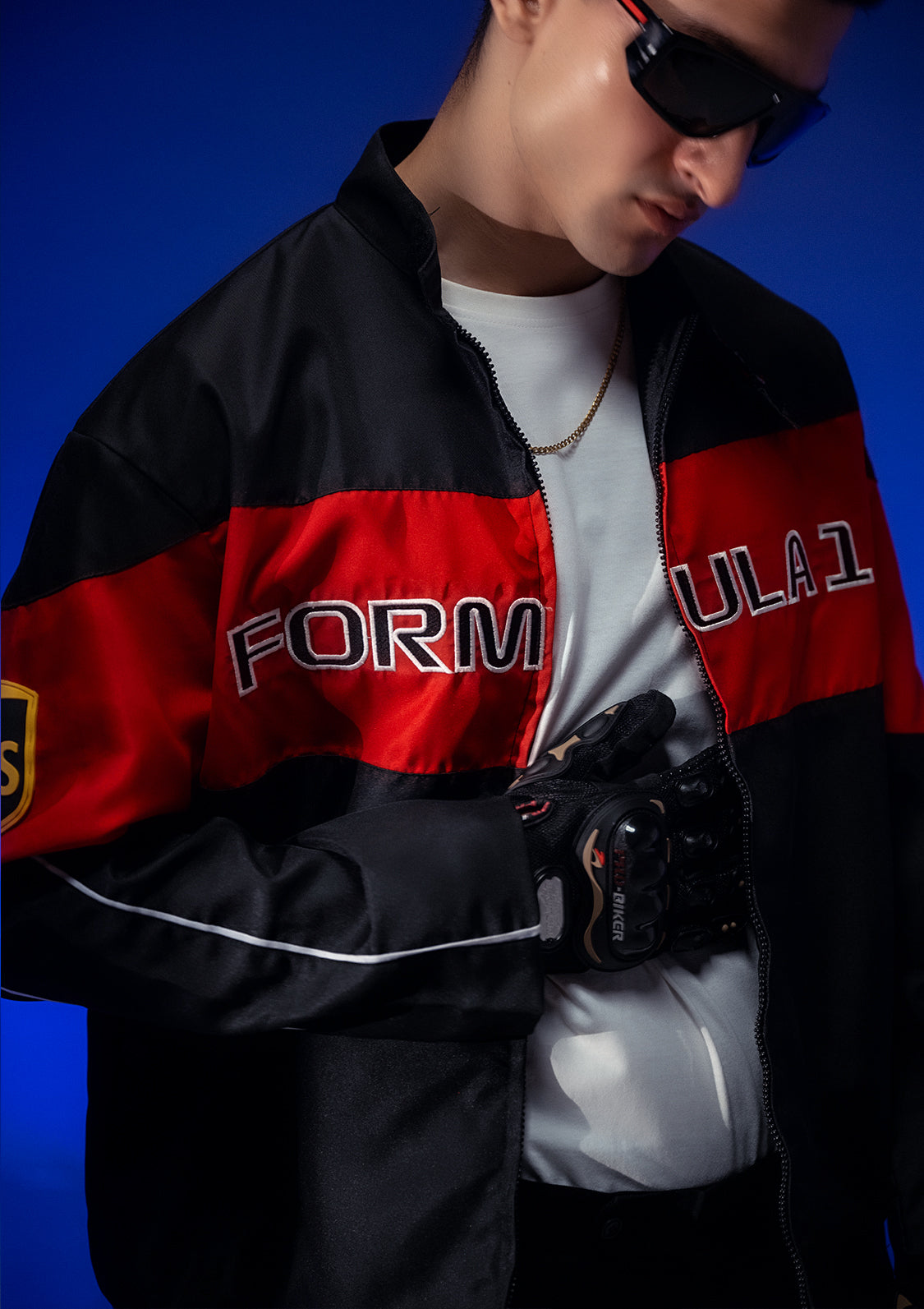 Zaavs Unisex Black & Red Racer Jacket
