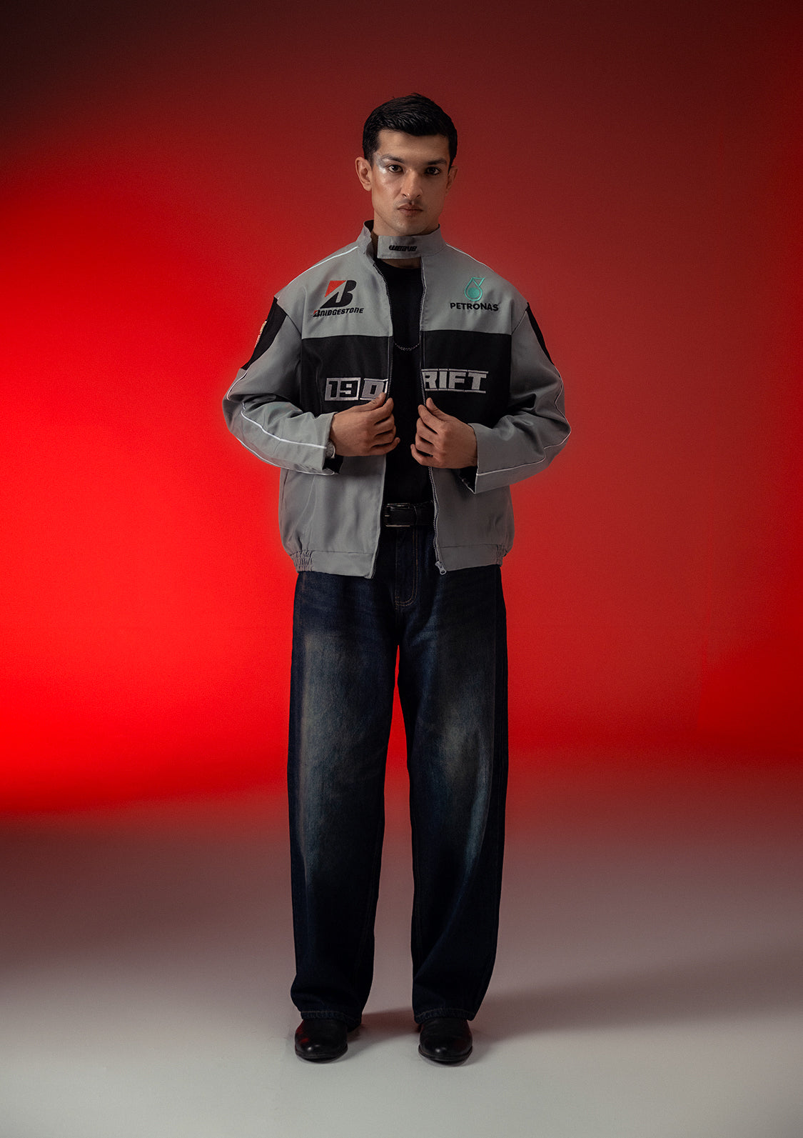 Unisex Zaavs DRIFT Grey Racer Jacket