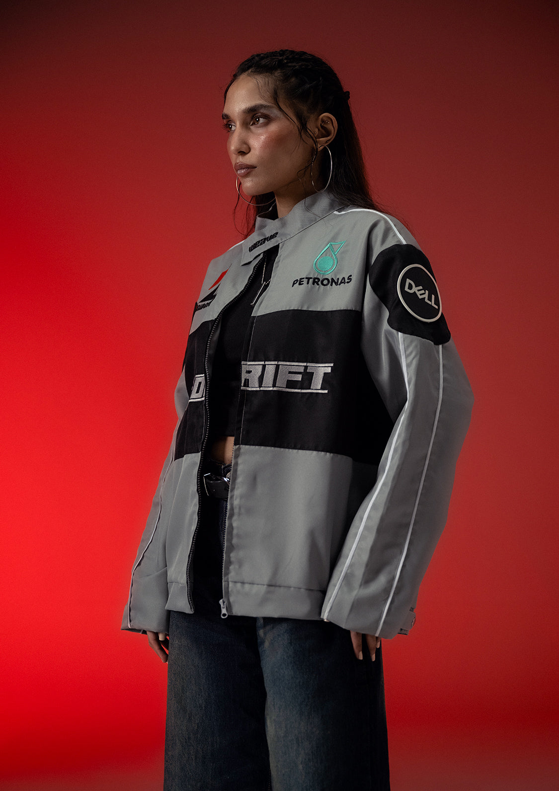 Unisex Zaavs DRIFT Grey Racer Jacket