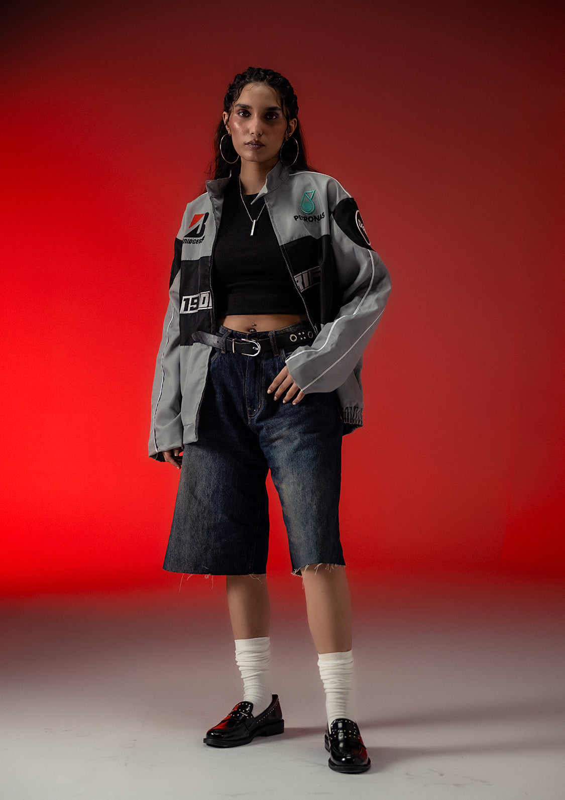 Unisex Zaavs DRIFT Grey Racer Jacket