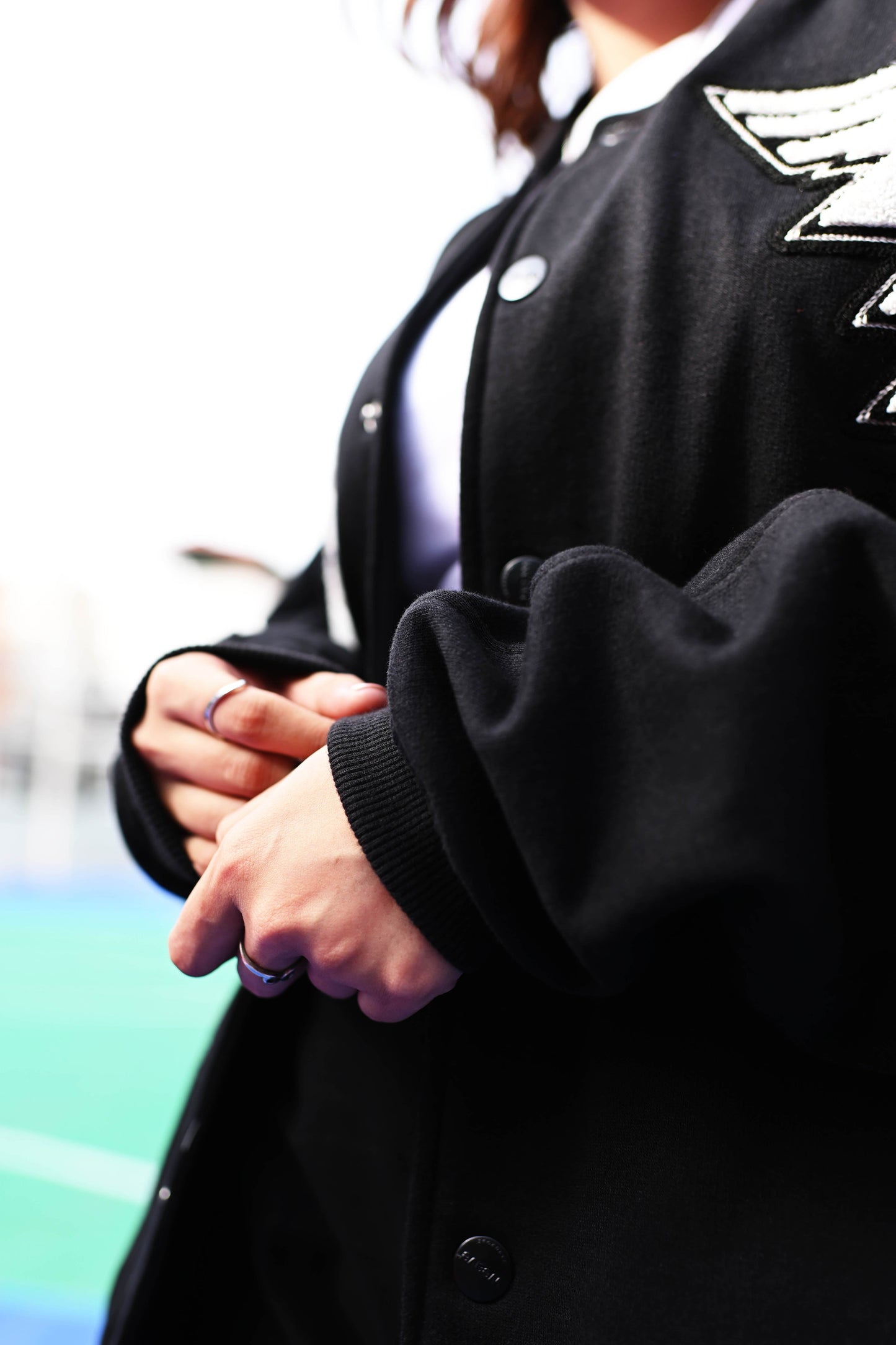 REPRESENT Zaavs Legacy : Unisex Black Varsity Jacket