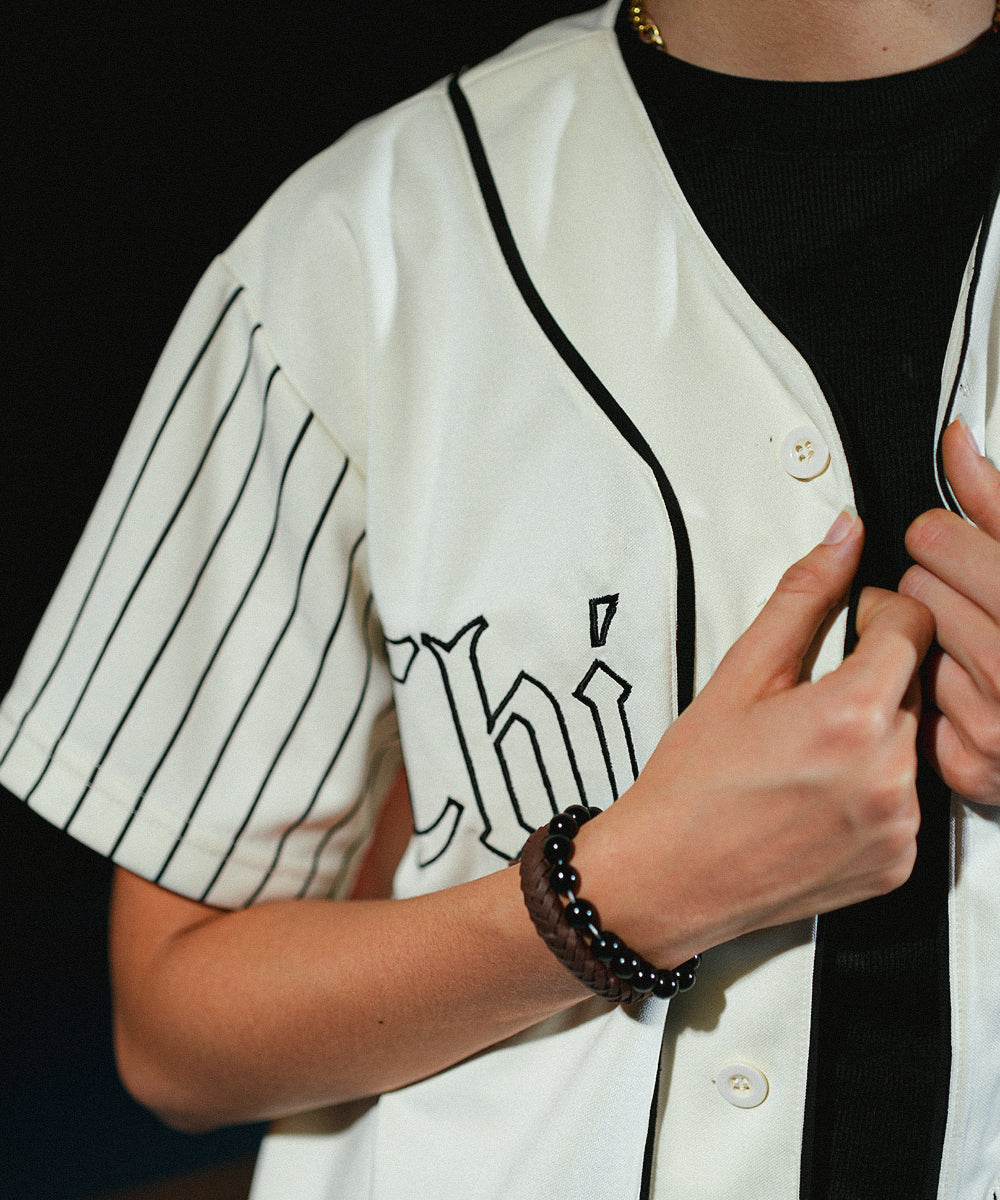 UNISEX Urban Stripe  Zaavs Chicago (Off- White) Baseball Jersey