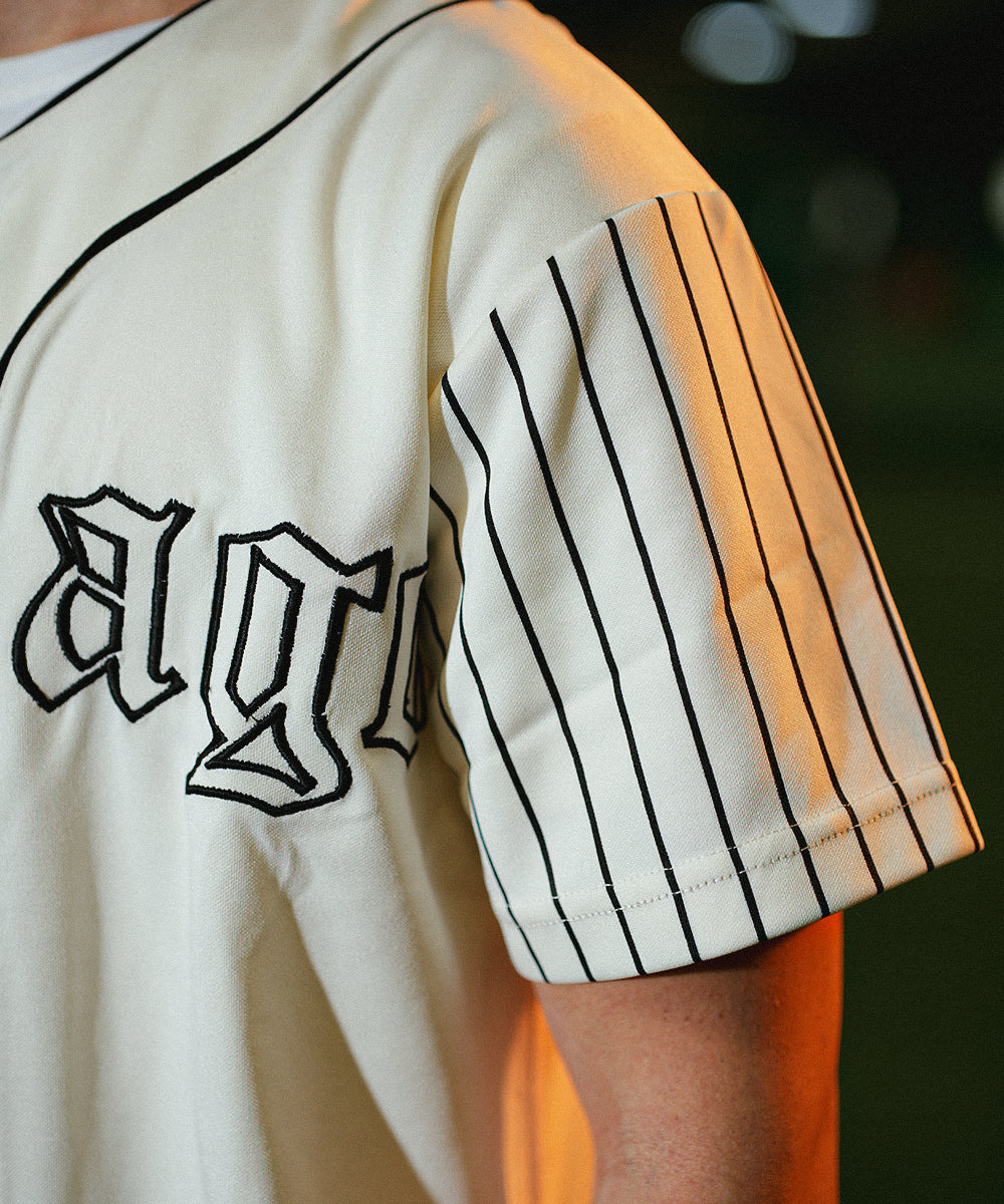 UNISEX Urban Stripe  Zaavs Chicago (Off- White) Baseball Jersey