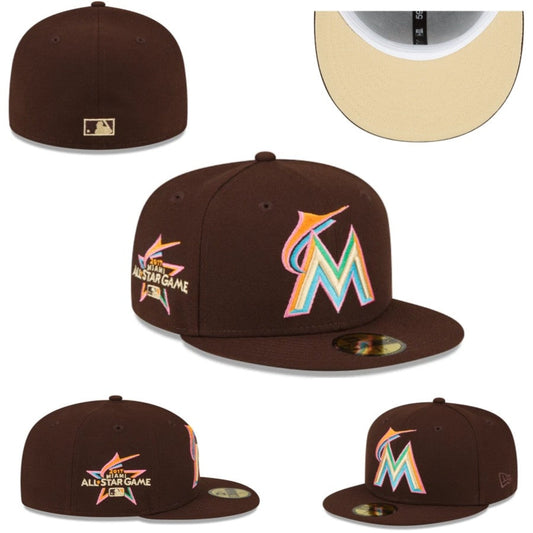 Miami Marlins 2017 All-Star Game Brown Fitted Cap